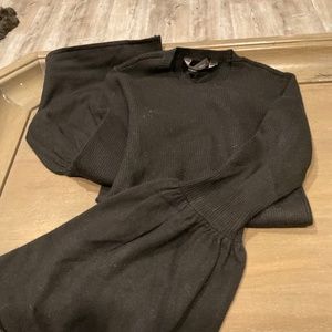 Black sweater with bell sleeves